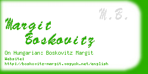 margit boskovitz business card